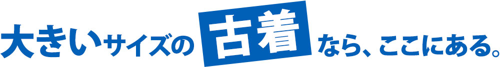 大きいサイズの古着なら、ここにある。