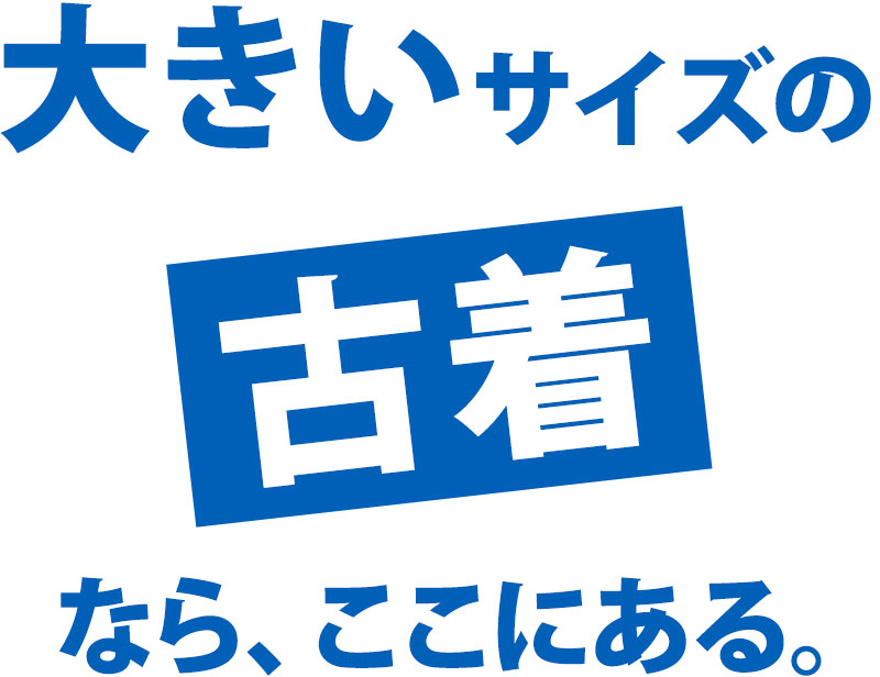 大きいサイズの古着なら、ここにある。